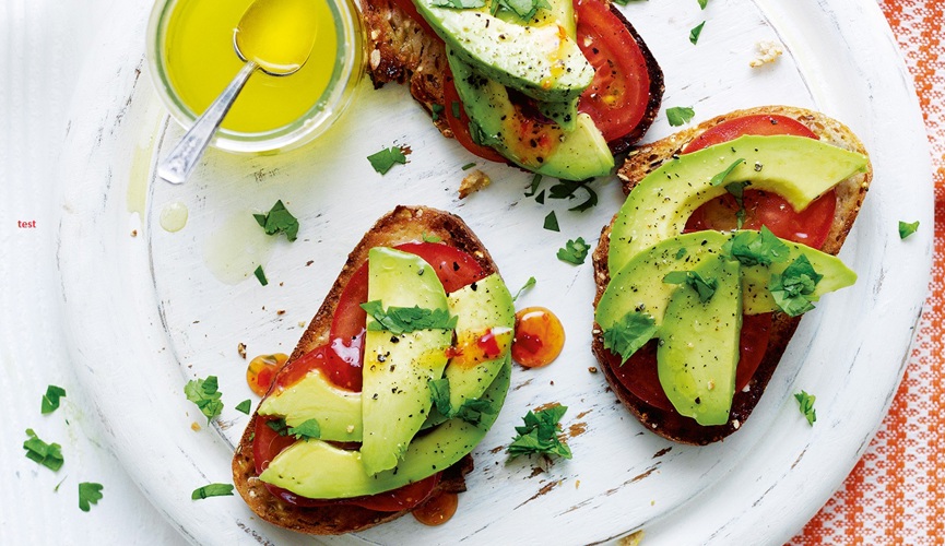 Avocado and tomato on toast