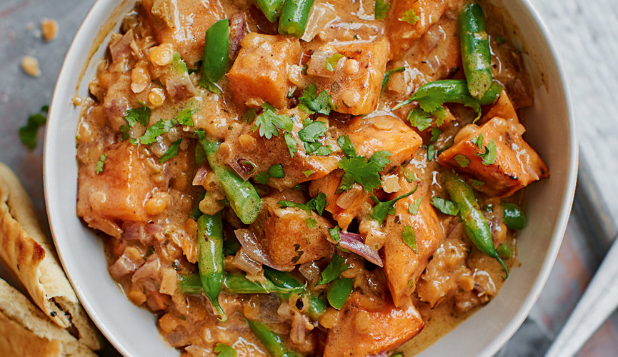 Butternut squash and sweet potato curry