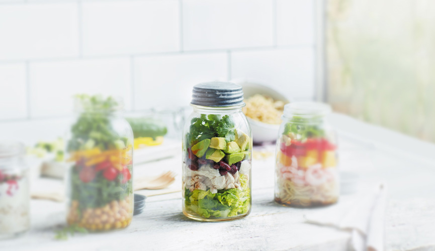 Mexican salad jar