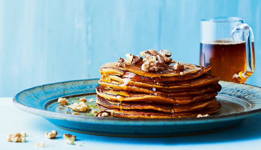 Ginger sweet potato pancakes