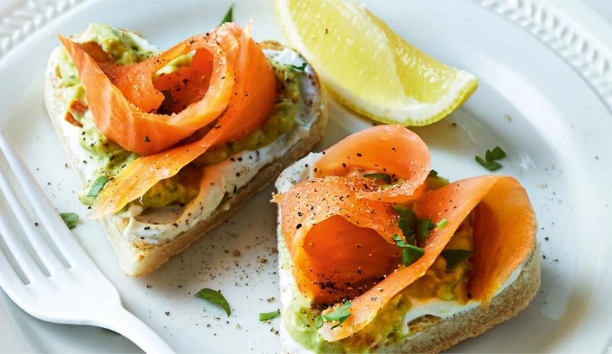 Love heart smoked salmon muffins