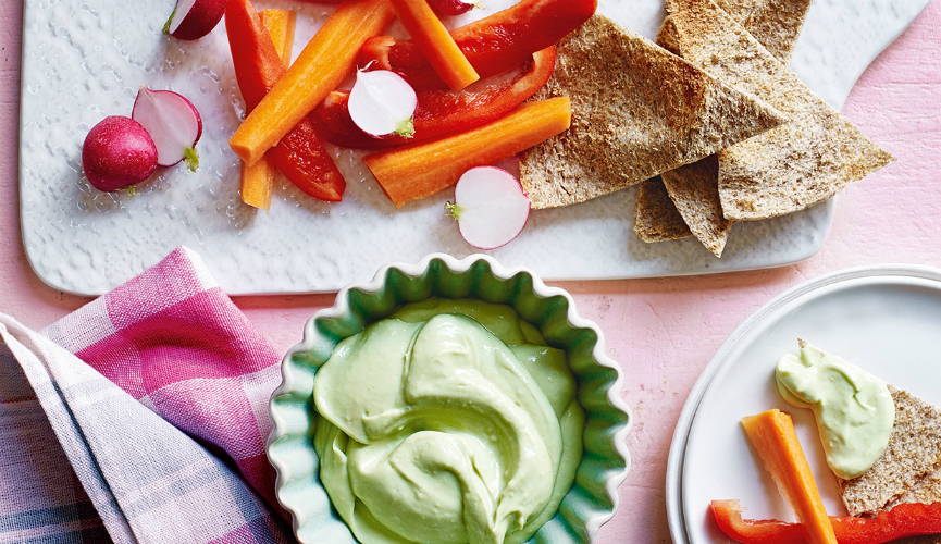 Avocado and yogurt dip