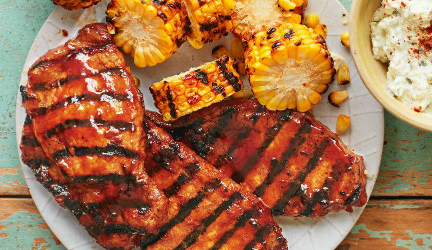 BBQ pork loin steaks