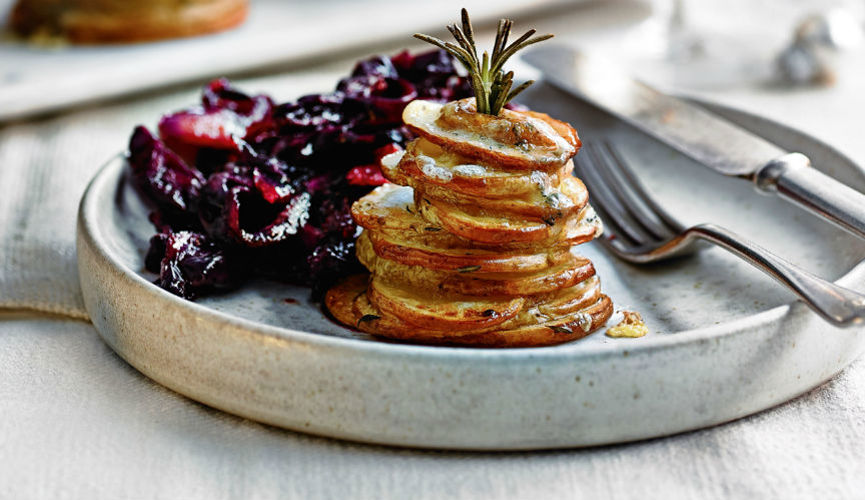 Rosemary and thyme potato Christmas trees