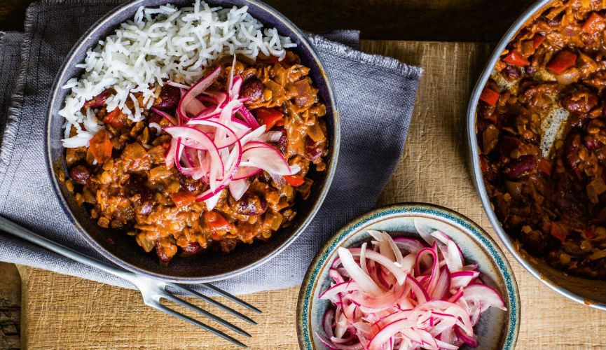 Vegan lentil chilli