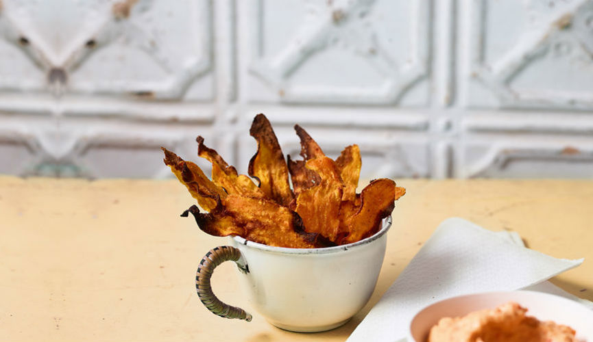 Carrot and sweet potato crisps