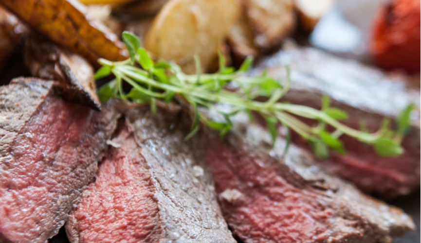 Steak and wedges