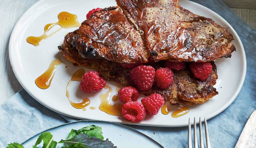 Caramelised croissant French toast