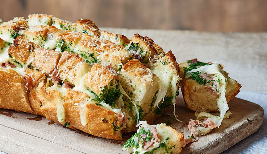 Ultimate ‘hedgehog’ garlic bread