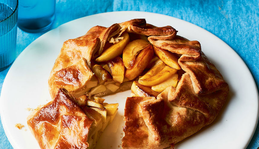 Cheese and apple galette