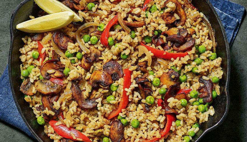 Cheap-eats vegan paella