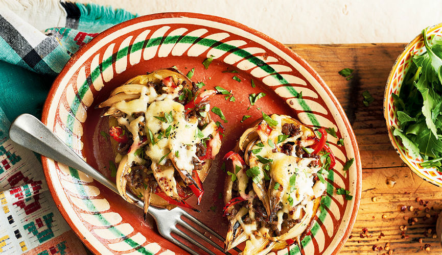 Fajita potato skins