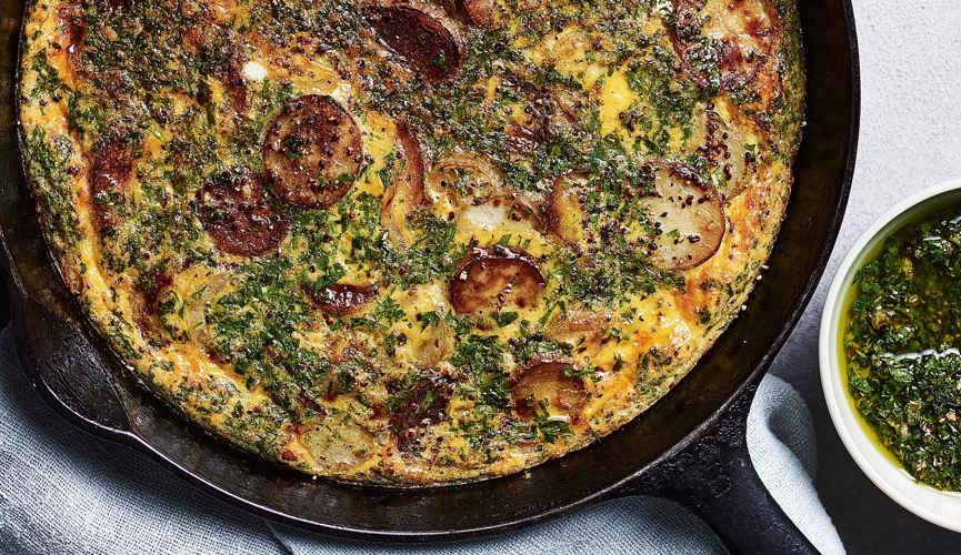 Jersey Royal frittata