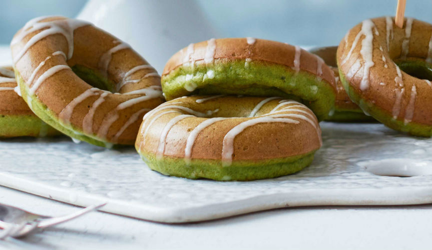 Banana & spinach doughnuts