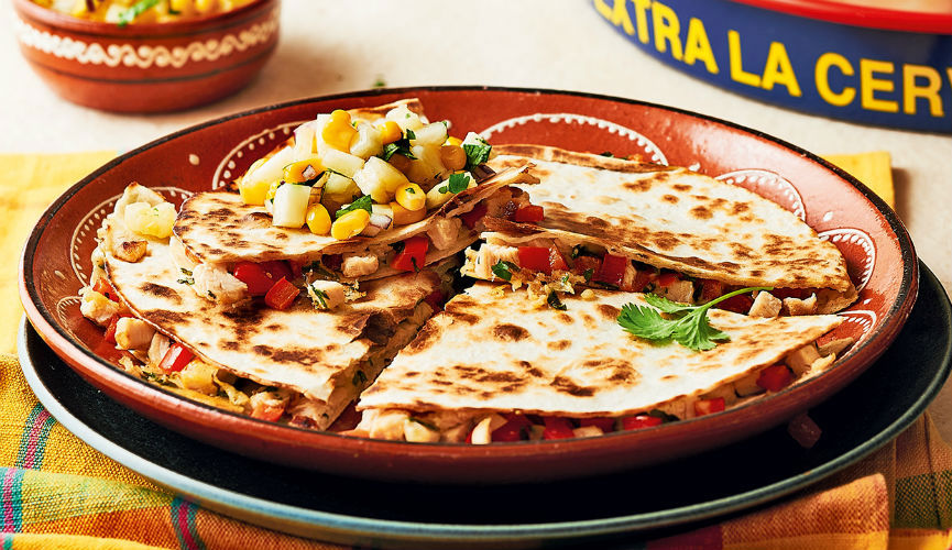 Quick chicken quesadillas