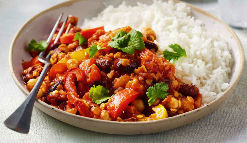 Lentil and bean chilli