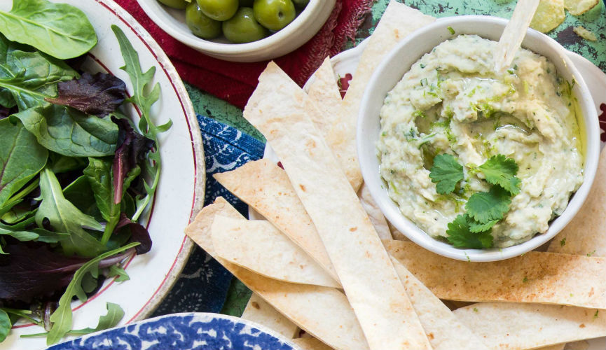 Coriander and bean dip