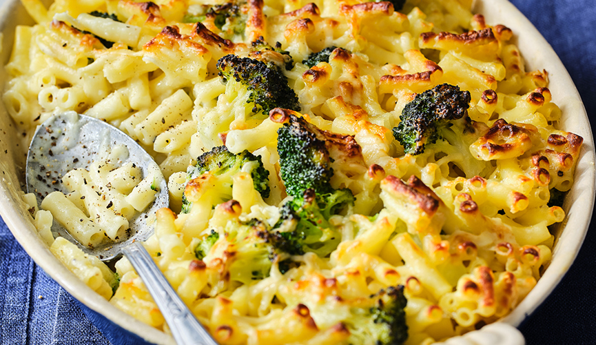 Broccoli macaroni cheese