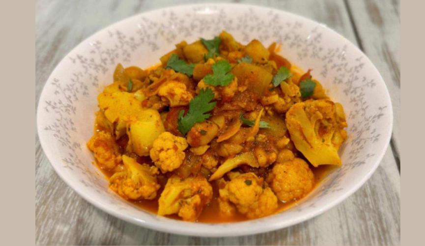 Yvonne Corbin’s Cauliflower and chickpea curry