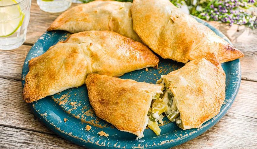 Cheese & potato quick pasties