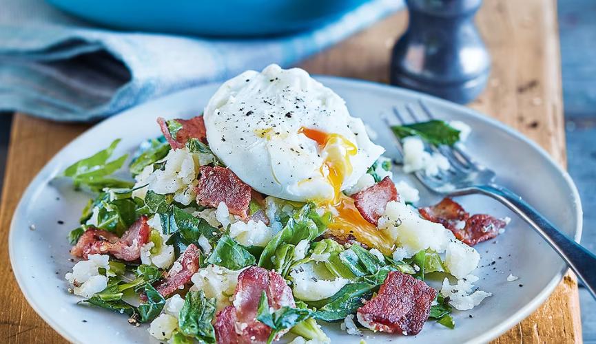 Spring greens colcannon