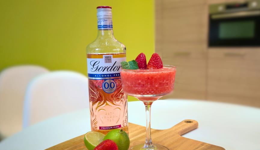 Strawberry daiquiri mocktail